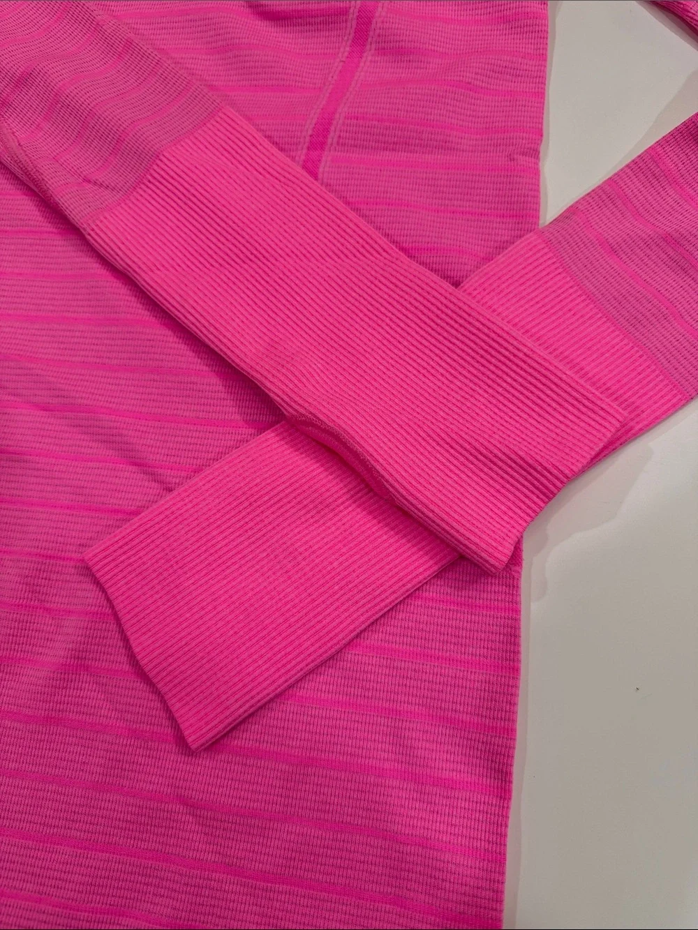 lululemon athletica Vibrant Pink Seamless Crew Neck Top